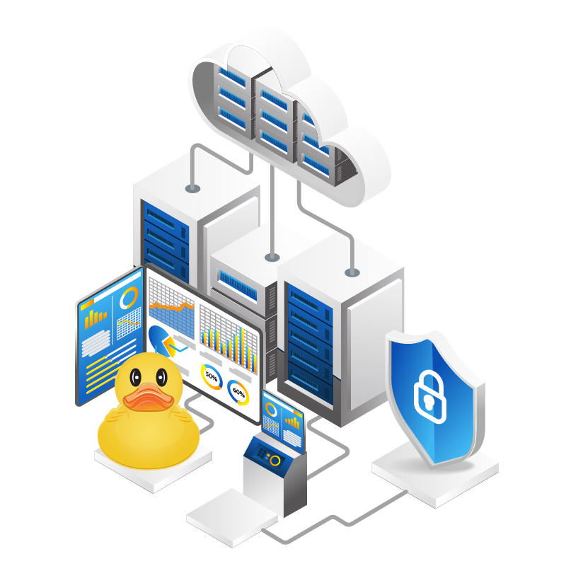 SQL Diagnostic Manager illustration with the IDERA Duck